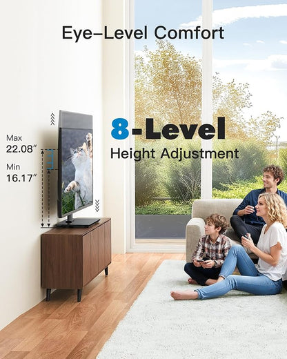 PERLESMITH Universal TV Stand Legs for 32-70 inch TVs, Table Top TV Stand up to 99 lbs, Height Adjustable Television TV Mount, Universal TV Base for Livingroom & Bedroom, VESA 400x400mm PSTVS04-N2