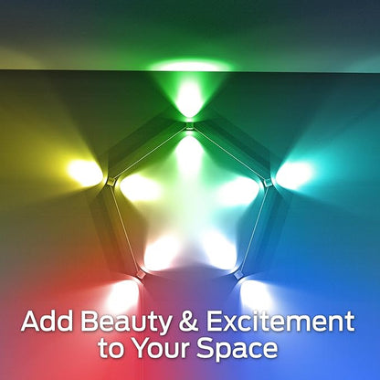Monster Sconce Lights, RGBW+IC Multi-Colored & Multi-White, 5 Double-Sided LED Sconce Lights, App & Voice Control, Sound Reactive, Razer Chroma, Dimmable, Scheduling, Works with Alexa, Siri, Google