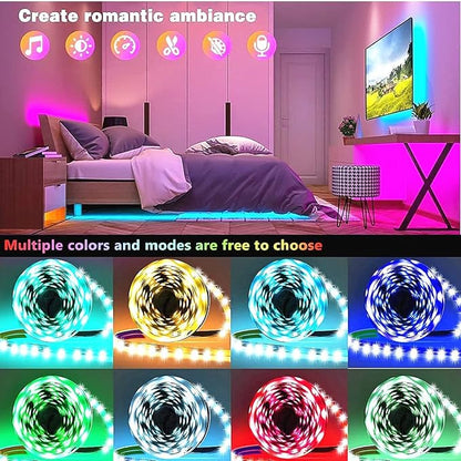 Keepsmile 32.8ft Strip Lights Smart App Music Sync Color Changing RGB Bluetooth LED Strips with Remote Led Lights for Bedroom Home Decoration