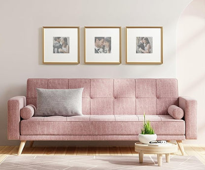 Kate and Laurel Adlynn Square Picture Frame Set of 3; 16 x 16 matted to 8 x 8; Gold; Modern Three-Piece Frame Set for Gallery Wall Frame Set in Living Room Wall Decor