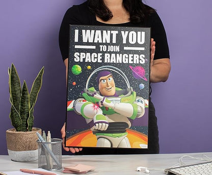 Silver Buffalo Disney Toy Story Buzz Lightyear 13 x 19 Inch Hanging Wood Wall Art