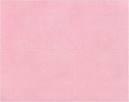 Pauwer Pink Area Rug for Girls Bedroom 8x10 Soft Fluffy Non Slip Machine Washable Rugs Arch Modern Indoor Mat Fuzzy Floor Carpet for Kids Nursery Living Room Dorm Playroom Dining Baby Home Decor