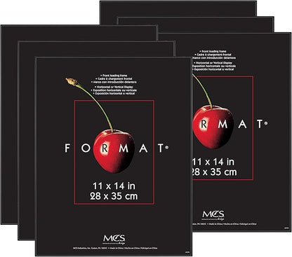 MCS Format Picture Frames, Gallery Wall Frames, Black, 11 x 14, 6-Pack