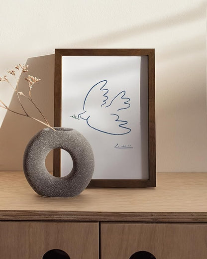 HAUS AND HUES 5x7 Walnut Oak Frame - Wooden Poster Holder, Rustic Natural Design