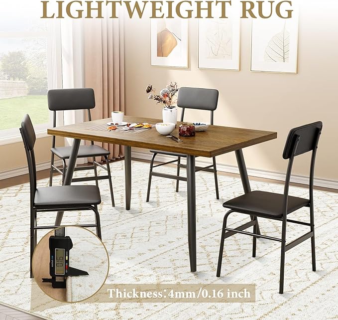 Runner Rug 2x7 Boho Geometric Area Rugs: Washable Kitchen Rug, Soft Non Slip Moroccan Long Hallway Rugs for Bedroom Bathroom Laundry Entryway Staircase Foyer(Beige,2X7)