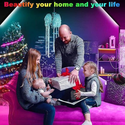 Tenmiro 65.6ft Led Strip Lights Smart Led Light Strips Music Sync Color Changing LED Lights App Control Led Lights for Bedroom Party Home Decoration