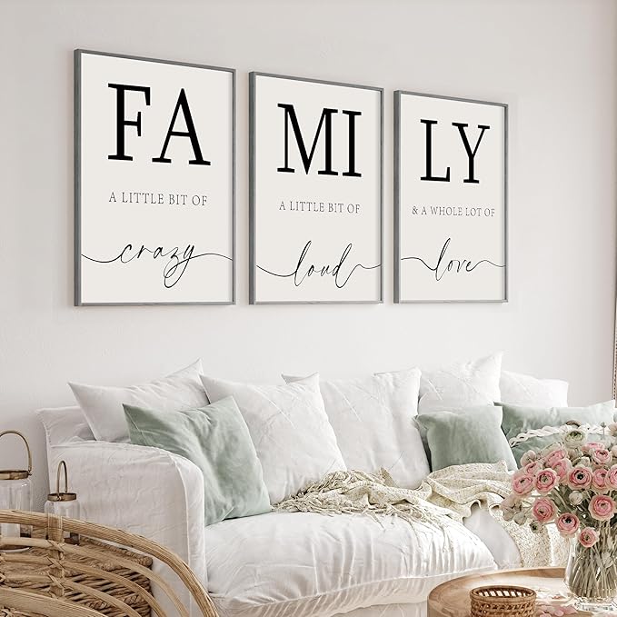 Heiple Family Wall Decor 11"x14" Framed Wooden Wall Sign for Home Decor Farmhouse Vintage Rustic Living Room Minimalist Family Wall Art (Gray, 11”x14”)