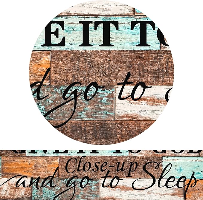KREATIVE ARTS Vintage 36"x12" 'Give It To God And Go To Sleep' Canvas Prints - Rustic Farmhouse Wall Art Decor for Master Bedroom, Above Bed Hanging Decoration