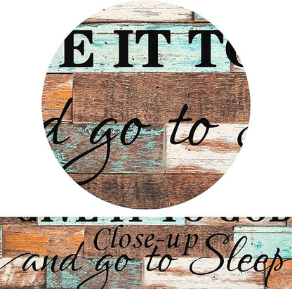 KREATIVE ARTS Vintage 36"x12" 'Give It To God And Go To Sleep' Canvas Prints - Rustic Farmhouse Wall Art Decor for Master Bedroom, Above Bed Hanging Decoration