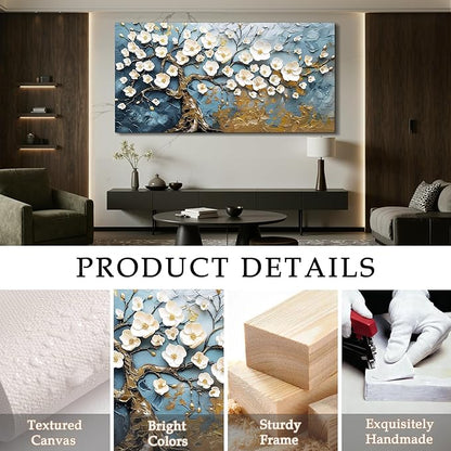 SERIMINO Large Wall Art, Tree of Life Wall Art, Abstract Art Wall Decor, Nature Floral Tree Painting Prints, Japanese Aesthetic Pictures for Living Room Bedroom Hallway Office Decorations 24"x48"
