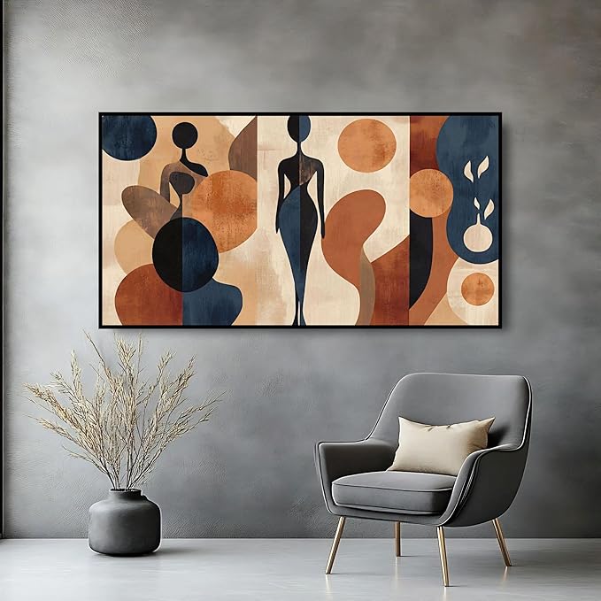 Extra Large Wall Art for Living Room Above Couch Bedroom Office, Beige Abstract Modern Luxury Framed Crystal Porcelain Wall Decor, Waterproof Easy Clean Artwork for Home Hotel Restaurant Spa 29x58 Inch