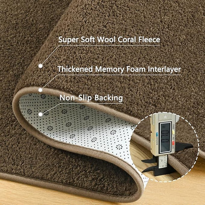 5x7 Feet Area Rug for Living Room Bedroom, Light Brown Low Pile Washable Rugs, Memory Foam Indoor Carpet, Modern Non Slip Carpets for Kids Girls Boys Baby Teen Dorm Nursery Home Decor