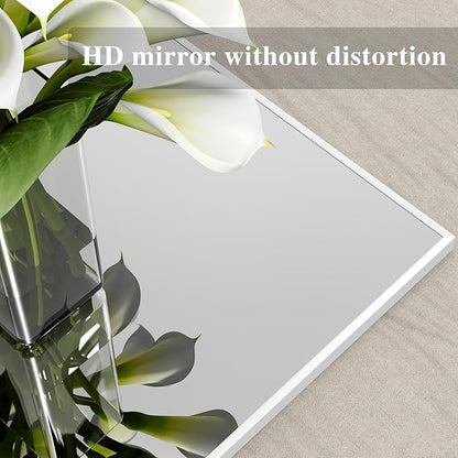 ANYHI Large Full Length Mirror, 65"x13.8" Door Mirror Full Length, 2 Hooks, Over The Door or Wall Monuted, Aluminum Frame, for Bedroom Bathroom Checkroom, White
