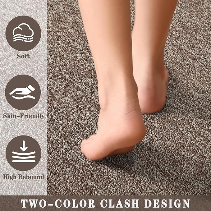 7x10 Area Rugs for Bedroom Living Room, Brown Soft Low-Pile Modern Indoor Thickened Memory Foam Non-Slip Washable Carpets for Kids Dorm Home Decor Rug