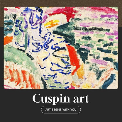 Framed Matisse Wall Art for Living Room, 6 Pieces Abstract Colorful Canvas Artwork for Walls, Henri Matisse Vintage Boho Landscape Pictures for Bedroom, Dining Room, Hallway, Home Office Decor 11x14