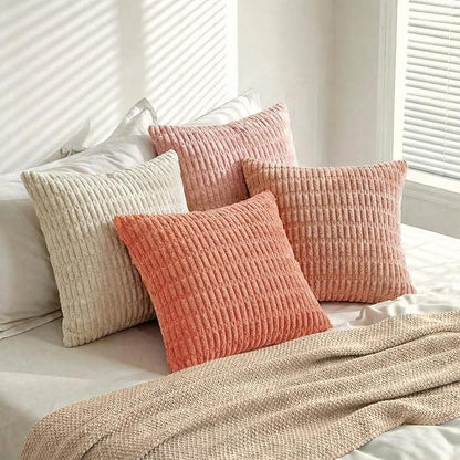 Fancy Homi 4 Packs Decorative Throw Pillow Covers for Living Room Couch Bed, Modern Farmhouse Boho Home Décor Accent Cushion Case, 20" x 20", Pink Series