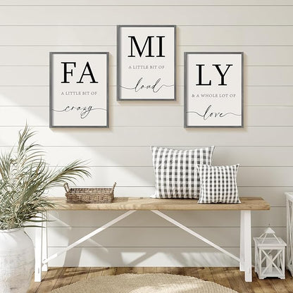 Heiple Family Wall Decor 11"x14" Framed Wooden Wall Sign for Home Decor Farmhouse Vintage Rustic Living Room Minimalist Family Wall Art (Gray, 11”x14”)
