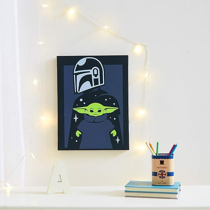 Star Wars: The Mandalorian featuring The Child LED Canvas Wall Art, 15.75"x11.5"