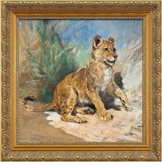 Vintage Gold Frame for 12x12 Canvas Paintings, 2.4” Wide Finished Wood Ornate Frame for Oil Painting Art Prints Landscape Family Portrait, Victorian Antique Gallery Wall Decor(No Glass & Back)