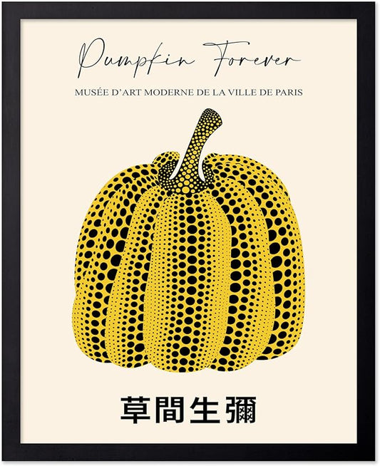 Poster Master Pumpkin Forever Print - Yayoi Kusama Poster - Infinity Dots Japanese Art - Trendy Gift for Men & Women - Pop Art Decor for Office, Bedroom or Living Room - 8x10 UNFRAMED Wall Art