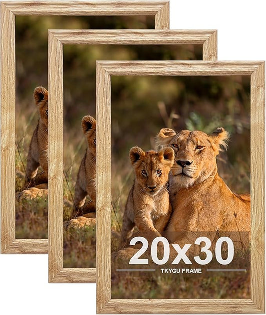 20x30 Picture Frame set of 3, Modern Style Woode Frame, Vertical & Horizontal Wall Hanging Large Studio Gallery Poster Frame for Photos, Posters & Art Prints best gift