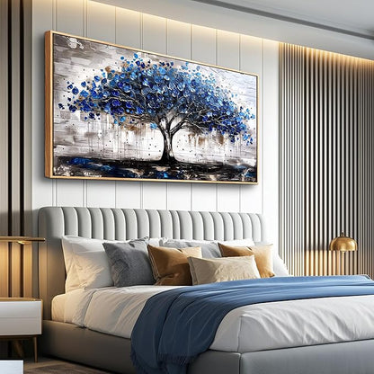 hyidecorart Abstract Wall Decoration For Living Room Canvas Wall Art For Office Bedroom Decor Tree Panoramic Landscape Wall Paintings Wood Framed Prints Textured Pictures Artwork Modern Hotel Decor