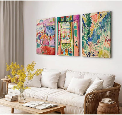Henri Matisse Wall Art Prints Aesthetic Canvas Matisse Wall Decor Painting Colorful Matisse Wall Art Poster Boho Abstract Matisse Picture Artwork for Bedroom Living Room 16x24x3 Inch Ready to Hang