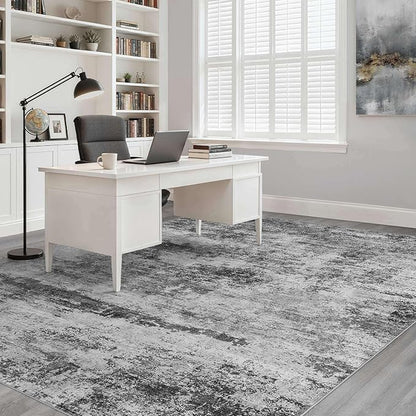 7x10 Area Rugs Living Room: Washable Large Abstract Neutral Modern Soft Rug Stain Resistant Indoor Floor Non-Slip Accent Carpet for Bedroom Nursery Playroom Dining Room Office Dorm Home House