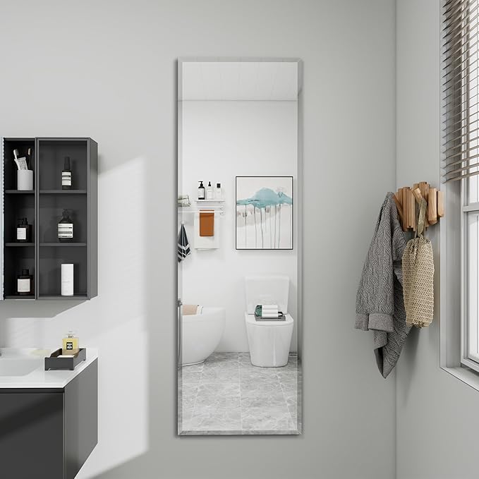 wall Mirror Full Length,65X24 FullL ength Mirrorwallmounted,Bedroom/wall/Bathroom/Makeup Area/Cloakroom (65 * 24 Inch)