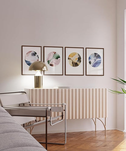 HAUS AND HUES 18x24 Walnut Oak Frame Set of 4 - Wooden Poster Holders, Rustic Gallery Wall Display