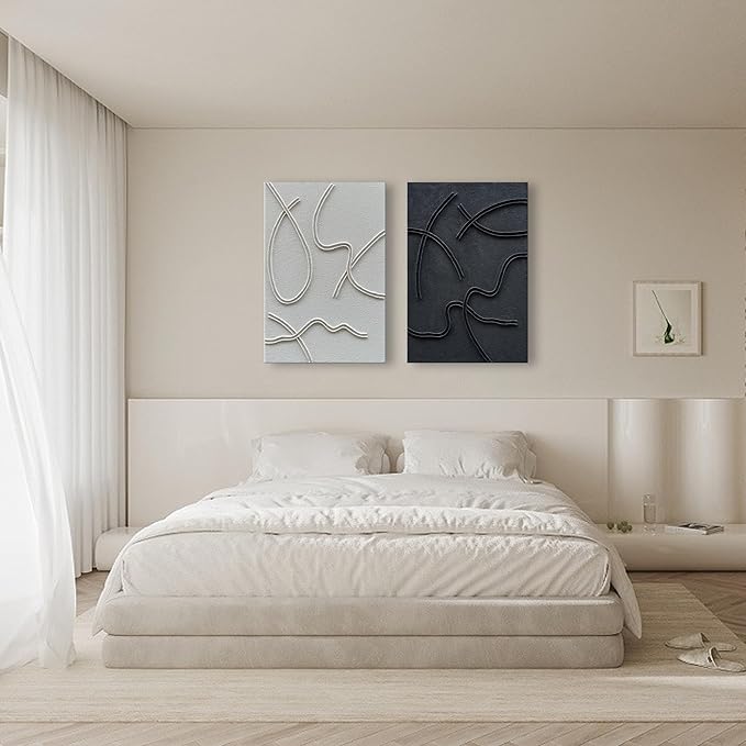 NANKAI Art Hand-Painted Abstract Art Oil Painting Contemporary Minimalist Home Wall Decoration Painting 36x24 Inch x 2