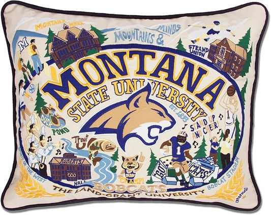 Catstudio Montana State University Collegiate Embroidered Decorative Throw Pillow