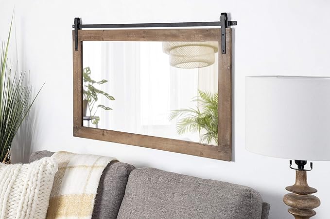 Kate and Laurel Cates Farmhouse Wall Mirror