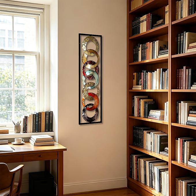 Hosley Metal Wall Décor 35" High. Ideal Gift for Home, Weddings, Party, Spa, Meditation, Home Office, Dorm O4