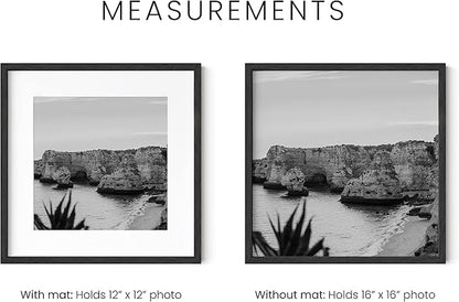 HAUS AND HUES Black Square Frames Set of 4-16x16
