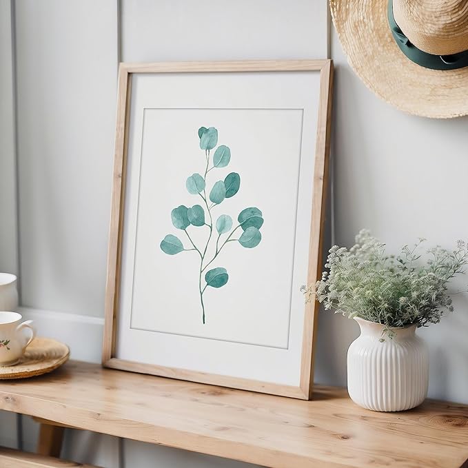 Trendy Eucalyptus Art Prints (Set of 6) Art Print - 11x14 (Unframed) | Refresh Your Space with Contemporary Elegant Botanical Wall Decor | Modern Home Decor | Farmhouse Decor | Home Décor