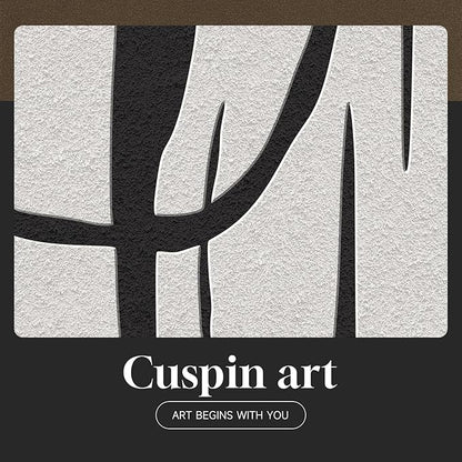 Framed Black and White Abstract Wall Art for Living Room, 5 Piece Modern Prints Paintings Artwork for Walls, Minimalist Black White Pictures for Hallway, Dining Room, Bedroom, Home Office Wall Decor
