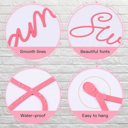 Zzbakress Sweet Dreams Wall Decor Metal Wall Art Large Modern Living Room Farmhouse Sign for Bedroom Black Metal Wall Art for Office and Home Wall Decor (Pink, Farmhouse)