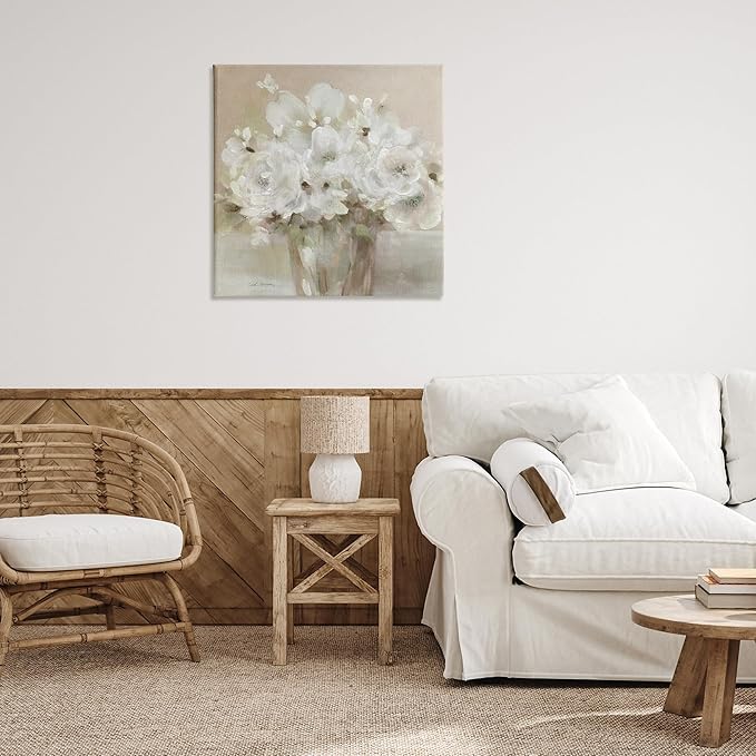 Stupell Industries 'Neutral White Flower Bundle', Canvas Art, 30 x 30 Inches, Easy to Hang and Sturdy, Made in USA, by Carol Robinson