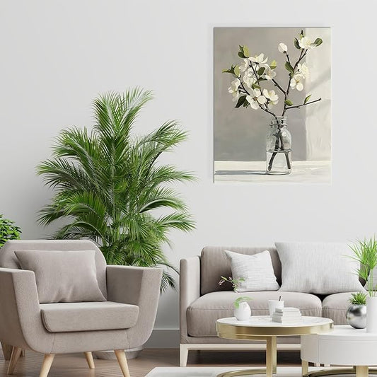 daktenn Floral Canvas Wall Art Bathroom Wall Art Pictures Wall Decor Home Decor Wall Decor for Bedroom Livingroom 24x32 Inches