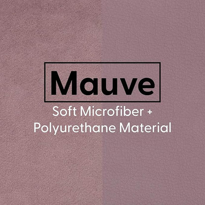 FDP 18" x 18" Velvet and Vinyl Square Pillow Set with Piping Decorative Throw Pillow for Home Dcor in Living Room, Bedroom or Lounge (2-Pack) - Mauve, 15162-112