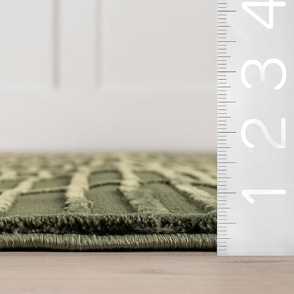 Nuloom Kailani Green, 8' x 10', Geometric, Soft and Cozy, High Traffic, Stain Resistant, Easy Clean, Durable Washable Area Rug for Bedroom, Living Room, Dining Space, Den, Foyer, Entryway