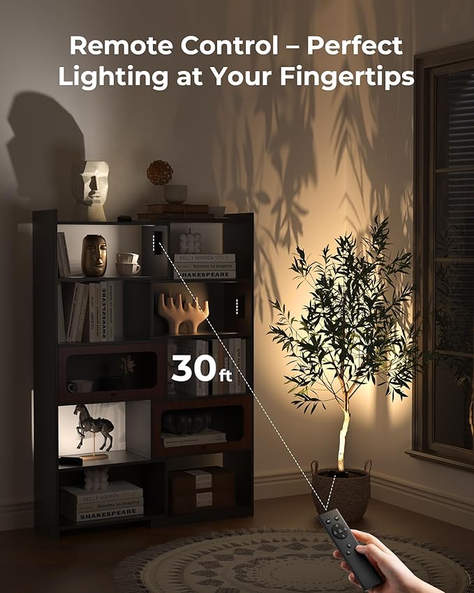 Spotlights Indoor with Daily Auto Timer, 5500mAh Rechargeable Plant Lights, Wireless Uplighting with Remote, 3CCT & Dimmable, Display Lights for Painting, Artwork, Plants, Accent Lighting