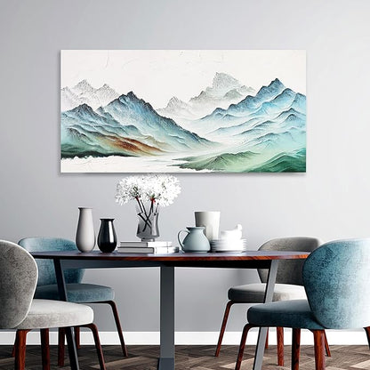 Landscape Canvas Wall Art Modern Painting Wall Art Wall Hanging Decor Framed Artwork Moutain Wall Decor for Living Room Bedroom Dining Room Home Office Decor 20"x40"