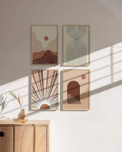 HAUS AND HUES Beige Oak Wood 12x16 Picture Frame - Modern Wood Wall Art Display - Lightweight 12x16 Frame for Art Prints, Photos, Posters - Ready-to-Hang Vertically & Horizontally (Set of 9)