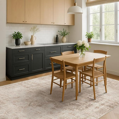Hazo Haus Farmhouse Area Rugs 9x12 for Living Room - Abstract Medallion Rug for Bedroom, Dining Room Under Table, Washable Non Slip, Fade & Stain Resistance