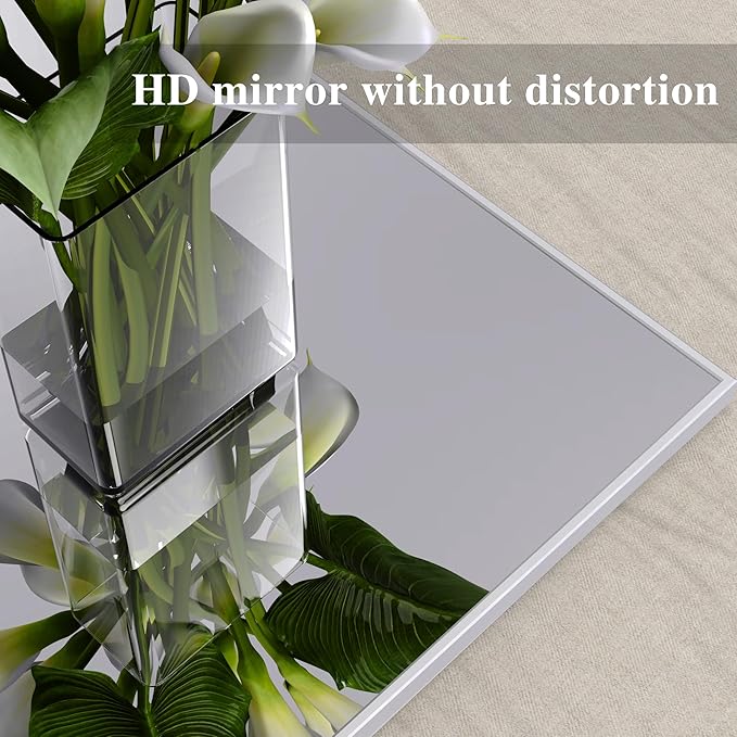 ANYHI Large Full Length Mirror, 65"x13.8" Door Mirror Full Length, 2 Hooks, Over The Door or Wall Monuted, Aluminum Frame, for Bedroom Bathroom Checkroom, Silver