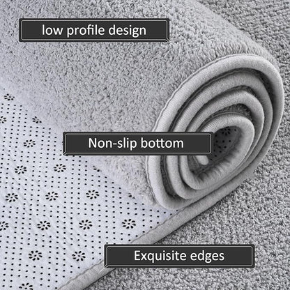AROGAN Modern Shag Area Rug for Living Room, 6x9 Feet Washable Rugs for Bedroom, Indoor Floor Carpet, Plush Memory Foam Bedside Rugs for Kids Girls Teens Room Low Pile Rug Decor, Grey