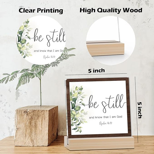 Farmhouse Decor, Acrylic Christian God Home Decorations, Aesthetic Entry Way Table Shelf Decor, Living Room Table Accessories, Boho Office Decorations For Work (06)