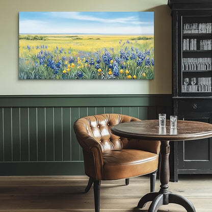 crmotu Nature Wall Art, Canvas Wall Art Landscape, Oversized Artwork for Walls, Cottagecore Scenic Art Prints, Rustic Aesthetic Paintings Wall Decor Living Room Bedroom Dining Room Entryway 29x57inch